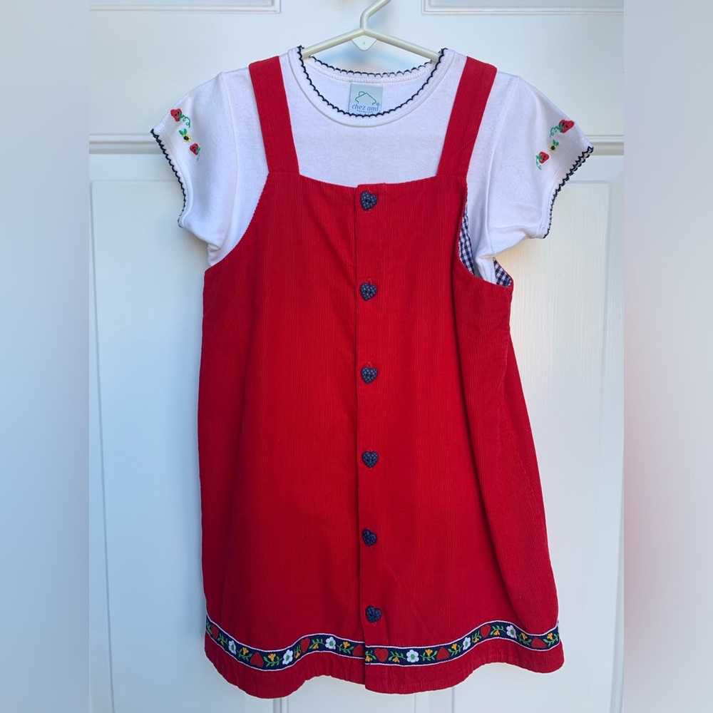 Chez Ami red corduroy 2-piece set